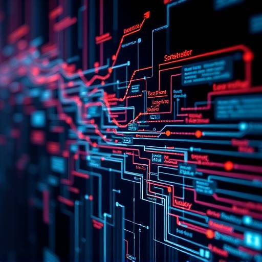 Visual representation of complex algorithms and data flow, symbolizing robo-investing technology.